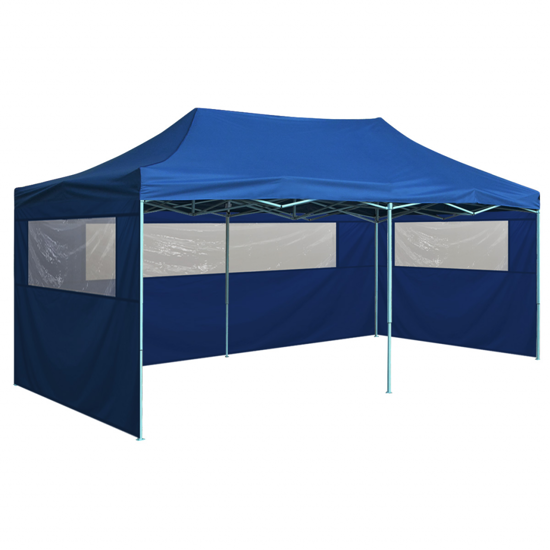 Picture of Outdoor Pop-Up Tent Gazebo Marquee with 4 Side Walls 9.8'x19.7' - Blue
