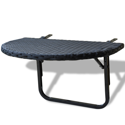 Picture of Outdoor Rattack Balcony Table - Black