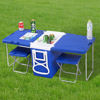 Picture of Outdoor Picnic Table Cooler with Chairs - Blue