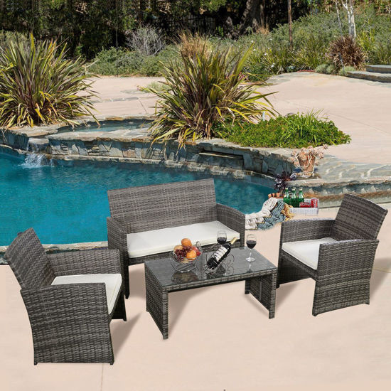 Picture of Outdoor Furniture Set - 4 pc Gray