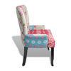 Picture of Patchwork Chair Upholstered Armrest Relax Multi Coloured
