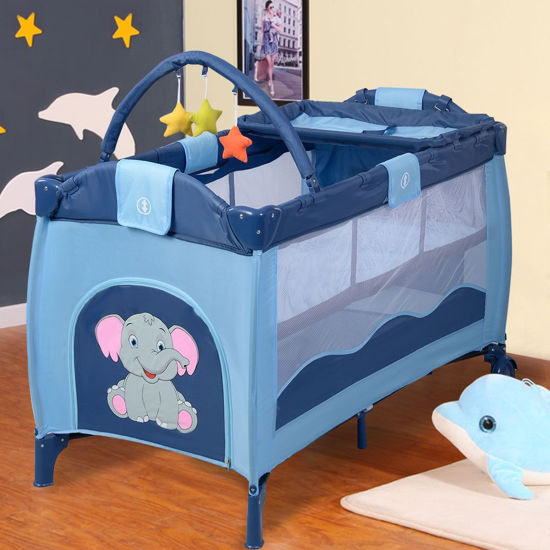 Picture of Portable Infant Bassinet Bed - Blue