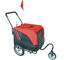 Picture of Pet Dog Stroller with Swivel Wheel and Bike Trailer - Red / Black