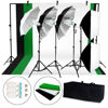 Picture of Photo Studio Photography Stand Backdrop 4 Light Bulb Umbrella Muslin