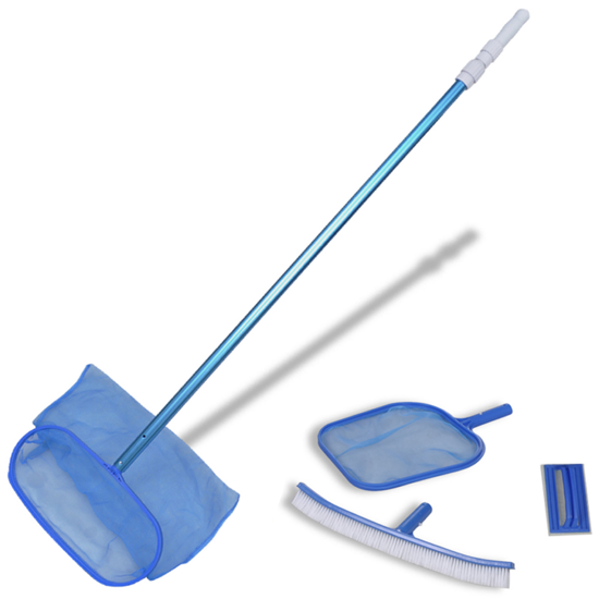 Picture of Pool Cleaning Set Brush 2 Leaf Skimmers 1 Telescopic Pole