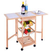 Picture of Portable Kitchen Dining Trolley Cart Stand