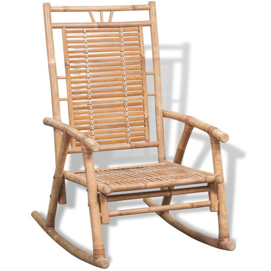 Picture of Outdoor Patio Bamboo Rocking Chair