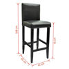 Picture of Set of 6 Modern Black Bar Stools Artificial Leather