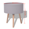 Picture of Side Table with Serving Tray Round 15.6"x17.5" Gray