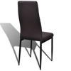 Picture of Slim Line Dining Chairs 6 pcs Artificial Leather Brown
