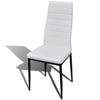 Picture of Slim Line Dining Chairs 6 pcs Artificial Leather White