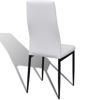 Picture of Slim Line Dining Chairs 6 pcs Artificial Leather White