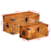 Picture of Storage Chest Set of 2 - Rough Mango Wood