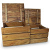 Picture of Storage Crate Set 2 Pieces Solid Reclaimed Wood