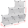 Picture of Storage Cube Organizer with 6 Compartments 43" - White