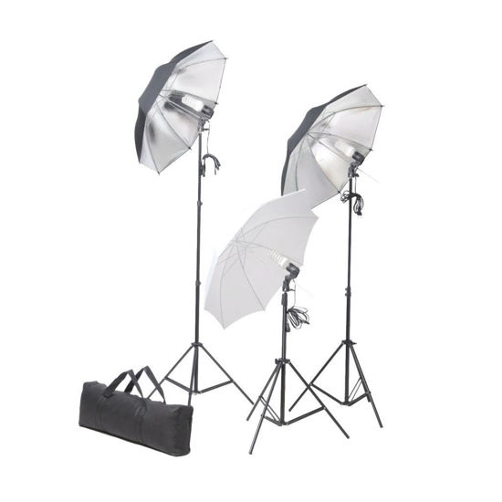 Picture of Studio Lighting Set 24 Watt Tripods And Umbrellas