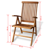 Picture of Teak 7-Position Garden Chair 23.6"x25.2"x42.5"