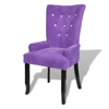 Picture of Dining Armchair Velvet Chair - Purple