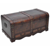 Picture of Vintage Large Wooden Treasure Chest Coffee Table - Brown