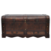Picture of Vintage Large Wooden Treasure Chest Coffee Table - Brown