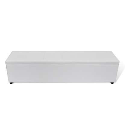 Picture of White Storage Bench Large Size
