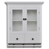 Picture of White Wooden Kitchen Wall Cabinet with Glass Door