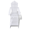 Picture of Wood Chair with Ottoman/Stool White