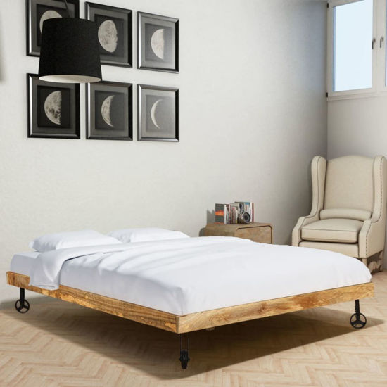 Picture of Wooden Double Bed Frame - Rough Mango 55"