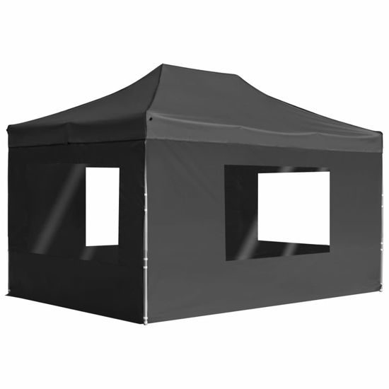 Picture of Outdoor Folding Aluminum Gazebo Tent with Walls - Anthracite