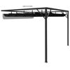 Picture of Outdoor Wall Gazebo Canopy with Retractable Roof - Anthracite