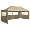 Picture of Outdoor Steel Gazebo Folding Party Tent with 4 Sidewalls - Cream