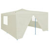 Picture of Outdoor Gazebo Folding Tent with 4 Sidewalls - Cream