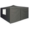 Picture of Outdoor Gazebo Folding Tent with 4 Sidewalls - Anthracite