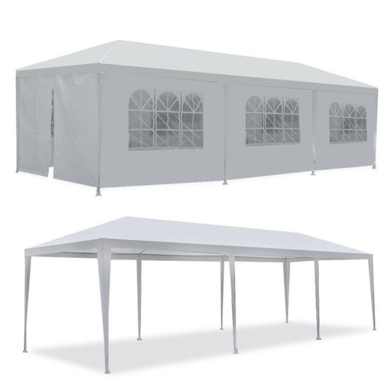 Picture of Outdoor Party Tent 10' x 30' with 8 Walls - White