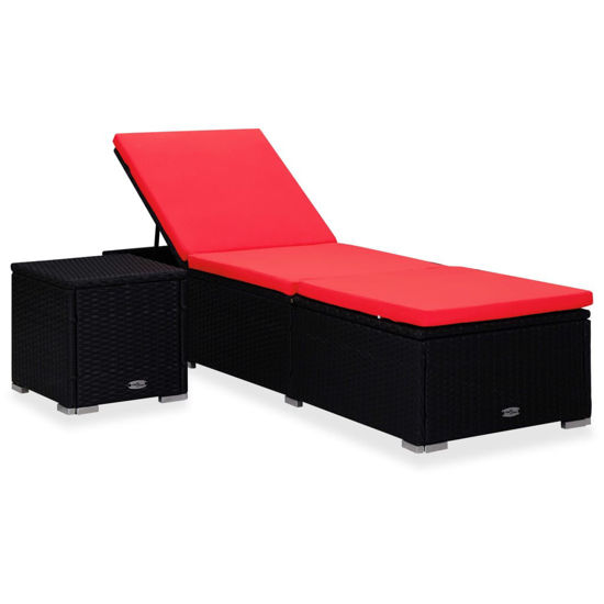 Picture of Outdoor Lounger and Table - Red