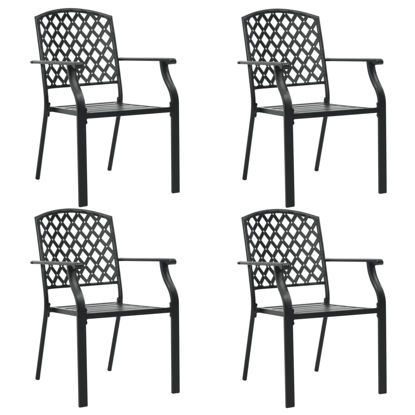 Picture of Outdoor Chairs Mesh - Black 4 pc