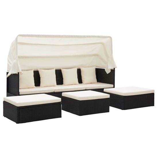 Picture of Outdoor Lounge Bed Black