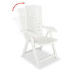 Picture of Outdoor Reclining Chairs - White 4 pcs