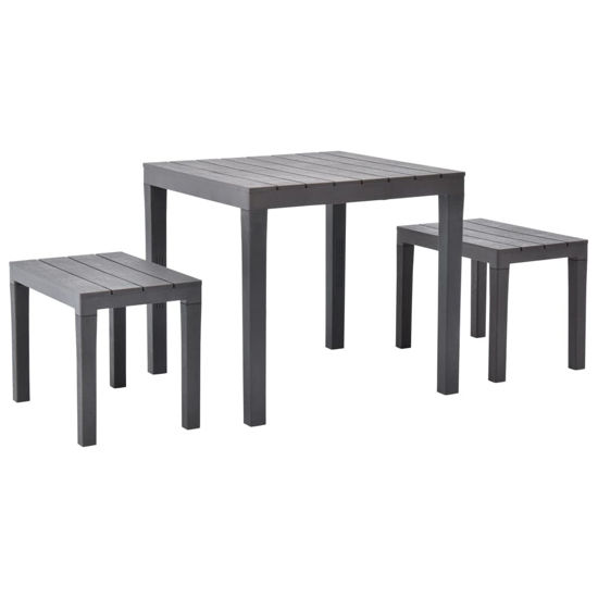 Picture of Outdoor Plastic Table with 2 Benches