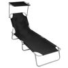 Picture of Outdoor Folding Lounger - Black