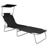 Picture of Outdoor Folding Lounger - Black