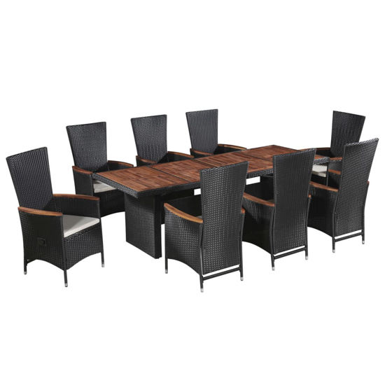 Picture of Outdoor Dining Set - Black 9 pc