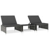 Picture of Outdoor Loungers with Table - Gray