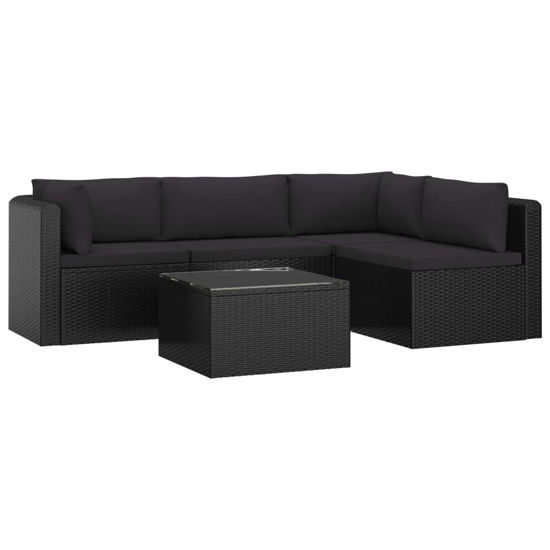 Picture of Outdoor Patio Lounge - Black 5 pc