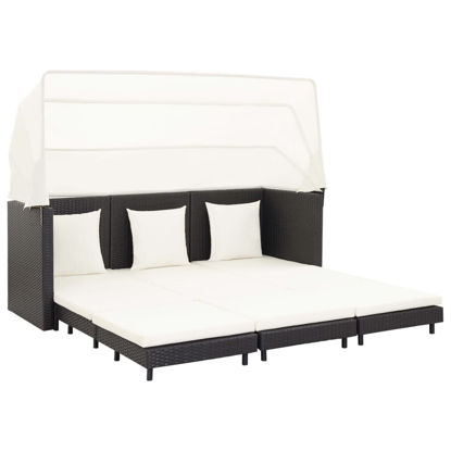 Picture of Outdoor 3-Seater SunBed - Black