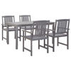 Picture of Outdoor Dining Set - 5 pc Gray