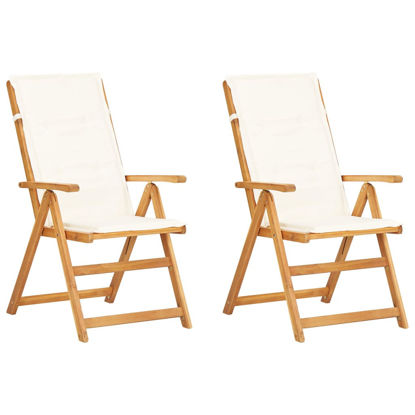 Picture of Outdoor Reclining Chairs - 2 pcs Brown