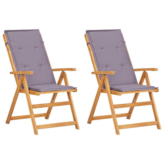 Picture of Outdoor Reclining Chairs - 2 pcs Brown