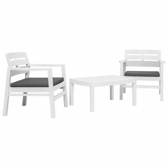 Picture of Outdoor Plastic Chairs -  White