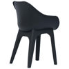 Picture of Outdoor Plastic Chairs with armrests 2 pcs